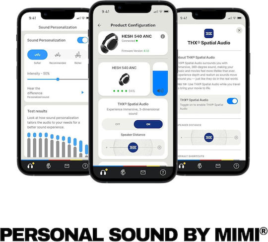 Skullcandy HESH 540 ANC Wireless / Wired Over Ear Headphones with 65 hours of Operation and Quick Charge Black