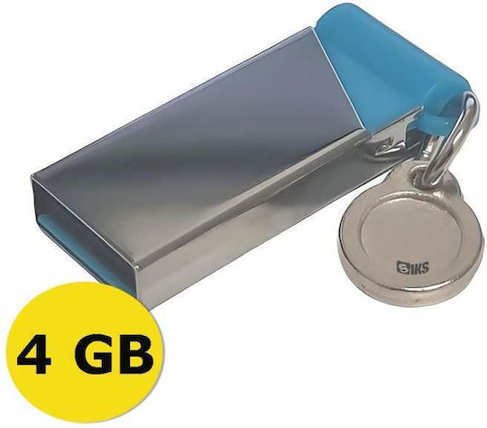 Siks Memory Stick 4 Gb Usb 3.0 Metallic Gray Blue