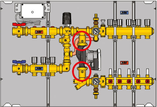 Giacomini Ball Valve Fitting R252y003 Pump Connection Diameter 22mm X 1 1/2" Internal Thread Brass