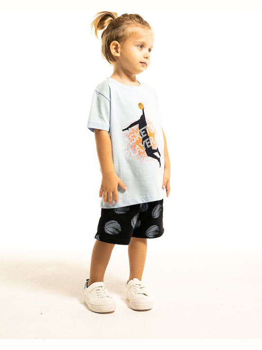 Kinder-Set mit Shorts Sommer 2Stück Hellblau