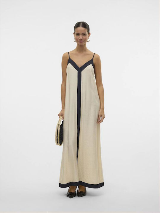 Summer Maxi Evening Open Back Ecru Dress