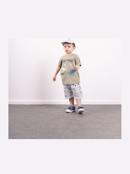 Kinder-Set mit Shorts Sommer 3Stück Grün
