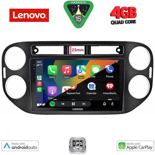 Lenovo Car Audio System for Volkswagen Tiguan 2011-2016 (Bluetooth/USB/WiFi/GPS/Apple-Carplay/Android-Auto) with Touch Screen 9"