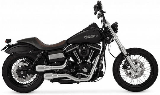 Vance & Hines 2-2 Hi-output Grenades Auspuff Chrome Harley Davidson Dyna '06-'17