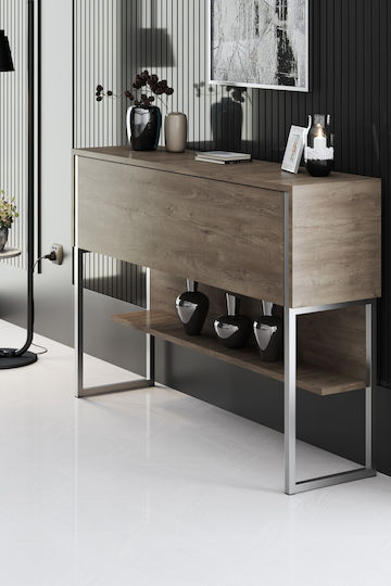 Συρταριέρα Κρεβατοκάμαρας Ξύλινη Silver, Walnut 120x30x80εκ. Συρταριέρα Κρεβατοκάμαρας Ξύλινη Silver, Walnut 120x30x80εκ.