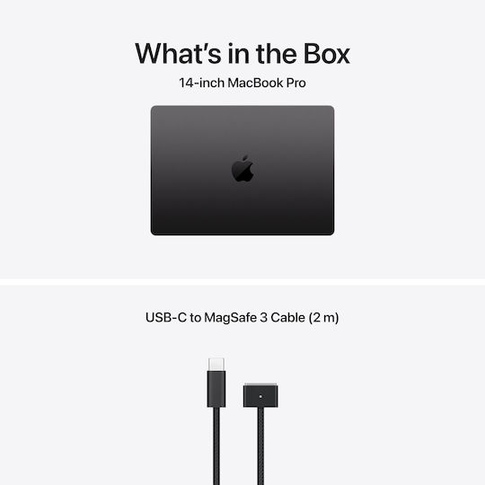 Apple MacBook Pro 14.2 Zoll IPS Retina Display 120Hz (M5-10-Kern/16GB/1TB SSD/10-Kern-GPU) Space Black (Internationales Englisch Tastatursprache)