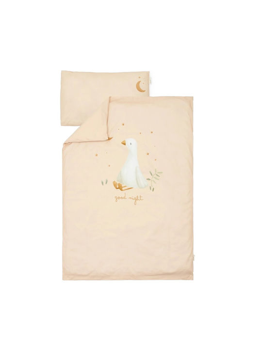 Little Dutch Set Copertă de Pătuț cu Față de Pernă Little Goose Bej 100x140cm.