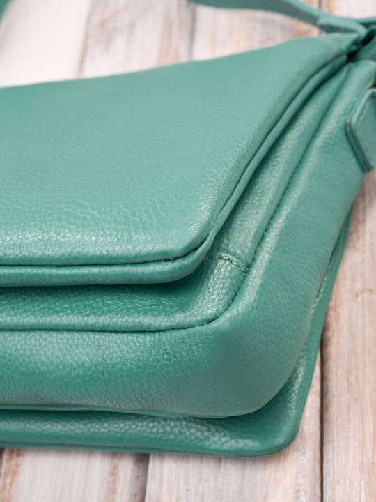 Leather Women's Bag Shoulder Turquoise