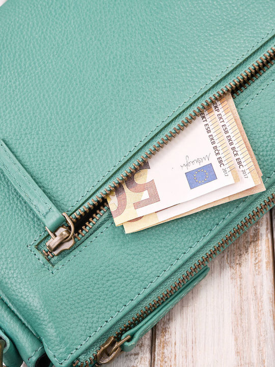 Leather Women's Bag Shoulder Turquoise