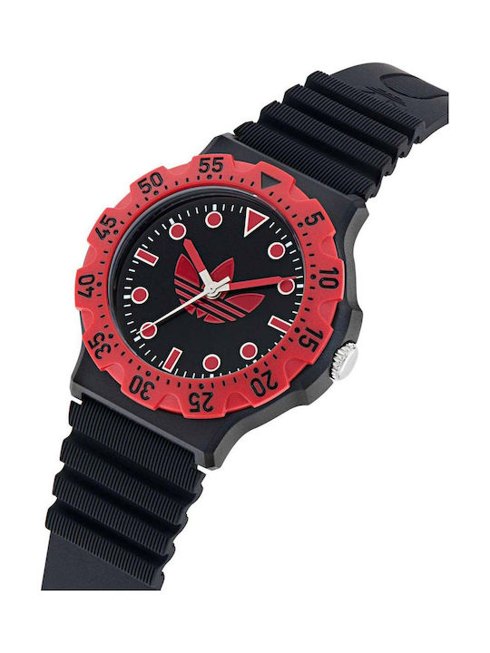 adidas Women's Watch with Black Rubber Strap