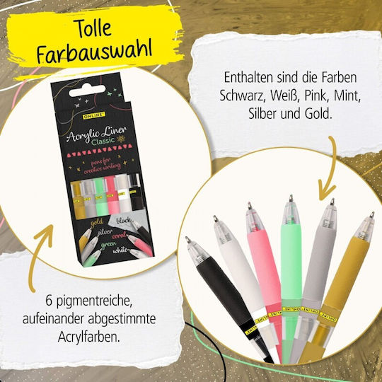 Online Kugelschreiber Set 6 Stück