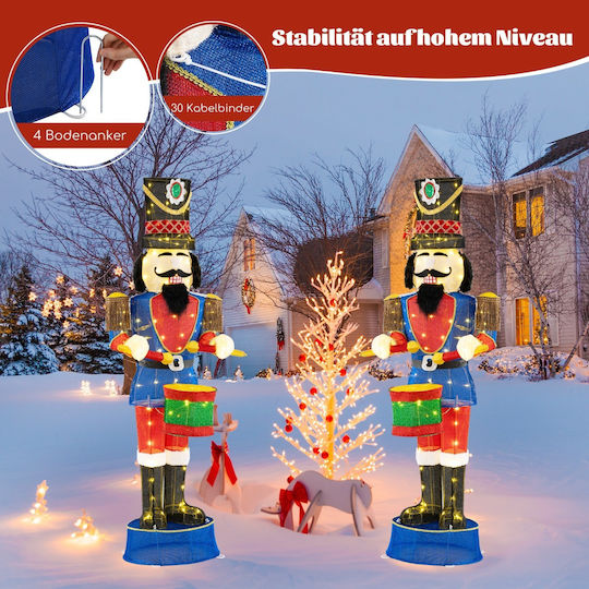 Costway Large Illuminated Nutcracker Christmas Decoration XXL 185 Cm Cm24899de