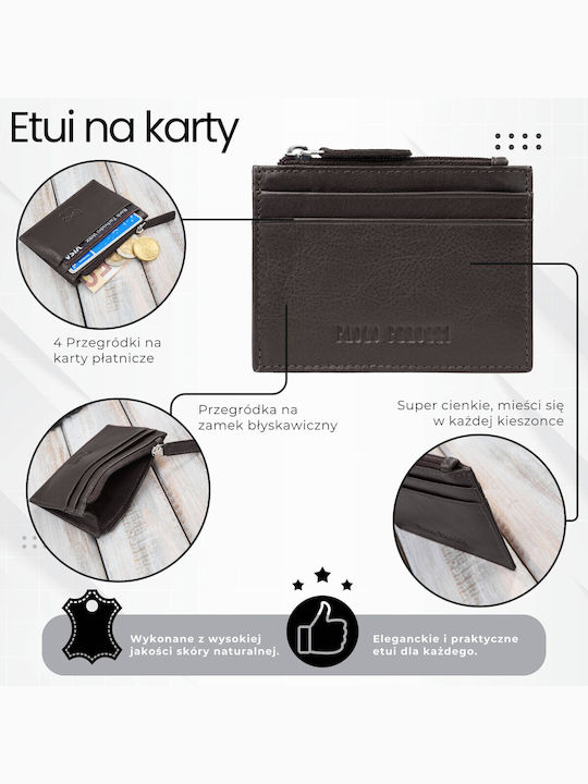 Ανδρικό Πορτοφόλι Ταξιδίου με RFID Καφέ
