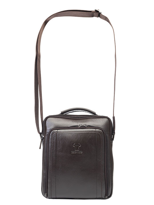 Piele Geantă pentru bărbați De umăr / tip crossbody Maro