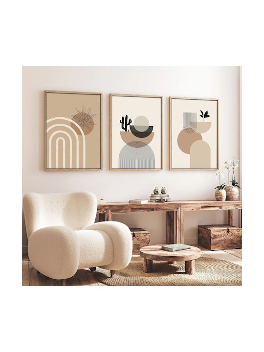 Set MDF Paintings Frame 3 Pieces Huhu264 50 X 35 693bse4055 50x35 Cm