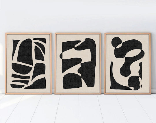 Set MDF Paintings Frame 3 Pieces Huhu201 50 x 70 693bse1485 50x70 Cm