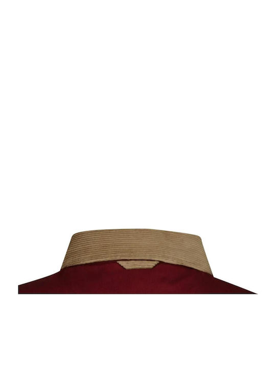 Herrenblusen Langarm Polo Rot