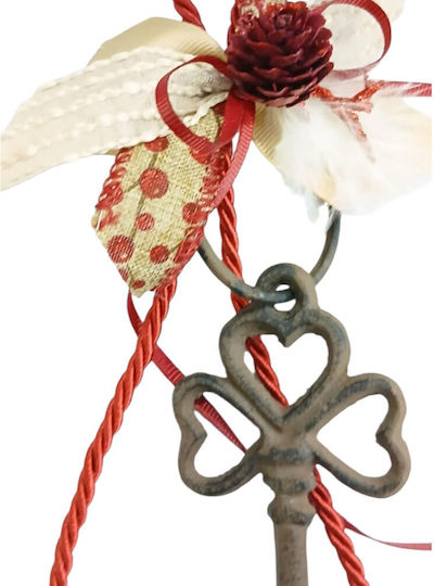 Kalliopi Silver Handmade Hanging Lucky Charm Basin Wrench Red 2026 5x12cm 1pcs