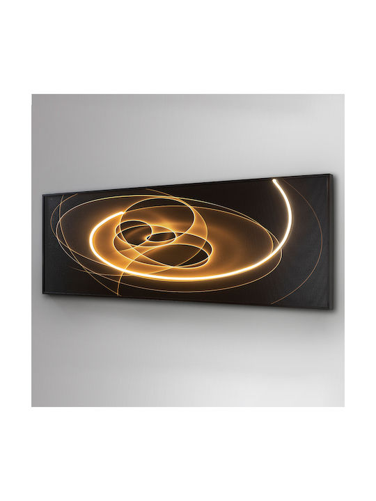 Πίνακας Traces Led Φωτισμό Μαύρη Κορνίζα 50x150cm Schuller 301954