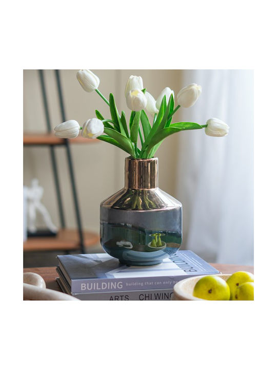 Artekko Vază Decorativă Ceramică Electric Verde 15.5x15.5x20cm 1buc
