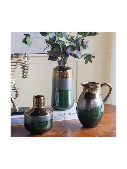 Artekko Vază Decorativă Ceramică Electric Verde 14x14x30cm 1buc