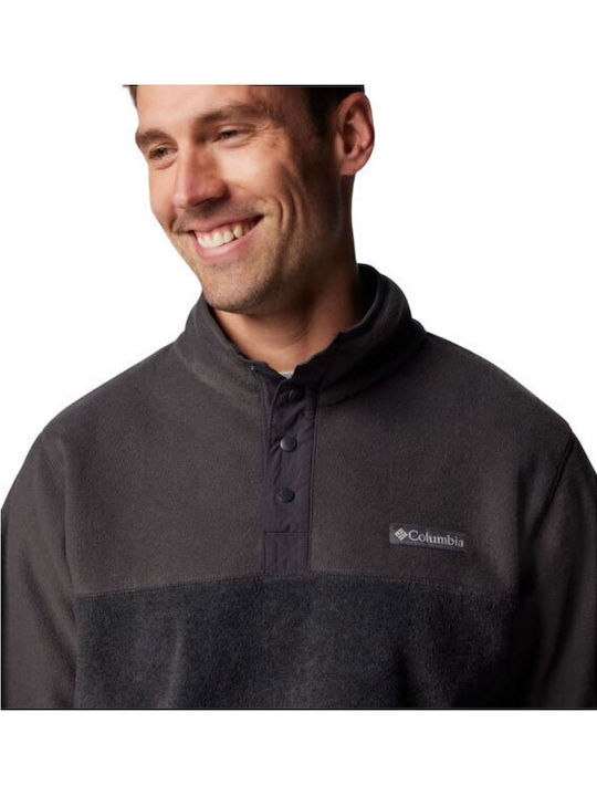 Steens Mountain Half Snap Ii Men's Long Sleeve Grey Blouse