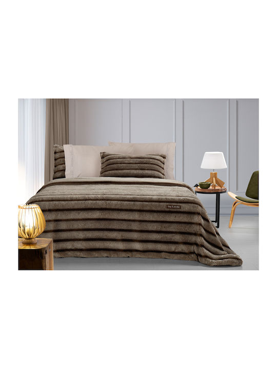 Guy Laroche Gazelle Blanket Fleece King Size 260x240cm Beige