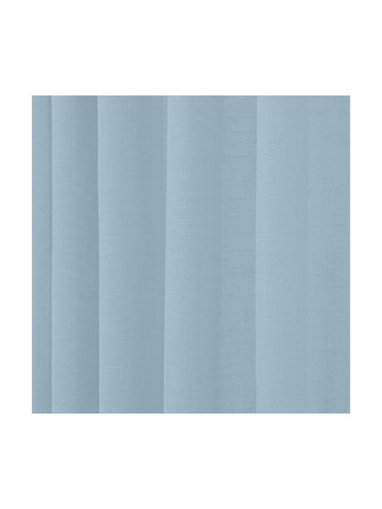 Lino Home Κουρτίνα με Τρέσα Γαλάζια 150x295εκ.