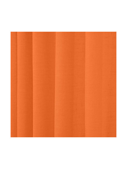 Lino Home Κουρτίνα με Τρέσα Πορτοκαλί 150x295εκ.