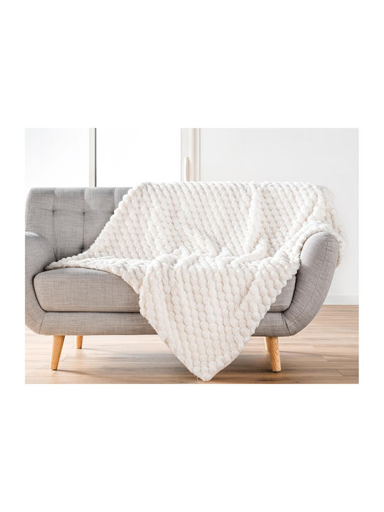 Douceur d'Intérieur Κουβέρτα Sherpa Καναπέ 125x150εκ. White