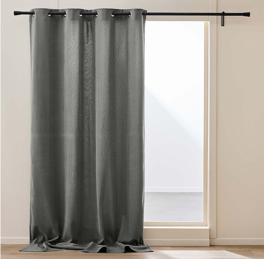 Douceur d'Intérieur Vorhang Fenster mit Grommet Gray 140x260cm