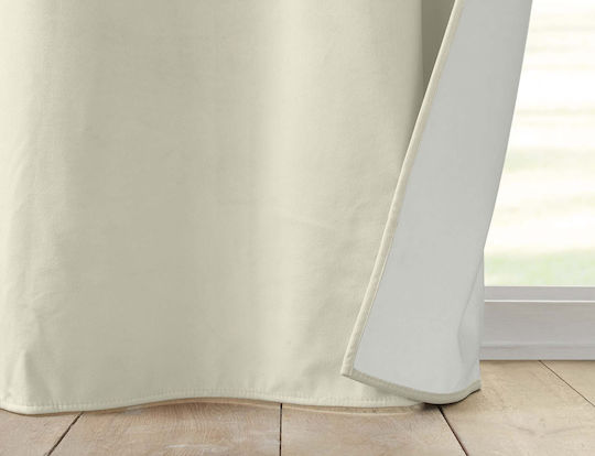 Douceur d'Intérieur Perdea de Întunecare de Fereastră cu Capse Bej 140x260cm