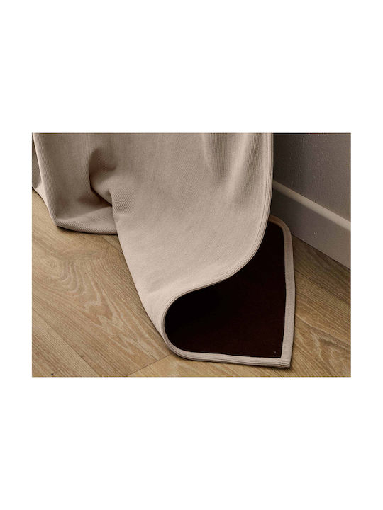 Douceur d'Intérieur Κουρτίνα Παραθύρου με Τρουκς Καφέ 140x260εκ.