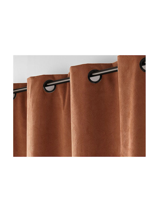 Douceur d'Intérieur Curtain Blackout Window with Grommet Brown 140x260cm