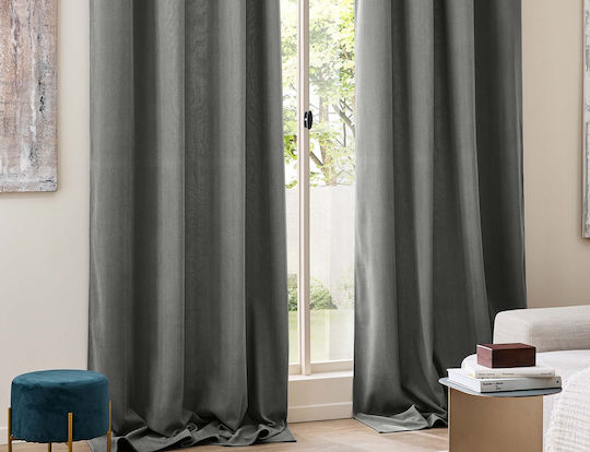 Douceur d'Intérieur Vorhang Fenster mit Grommet Gray 140x260cm