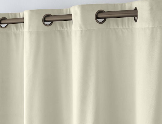 Douceur d'Intérieur Perdea de Întunecare de Fereastră cu Capse Bej 140x260cm