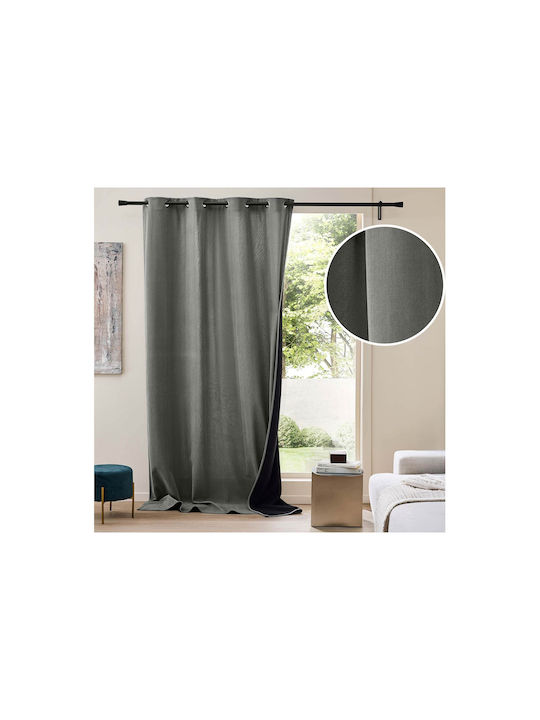 Douceur d'Intérieur Curtain Window with Grommet Gray 140x260cm