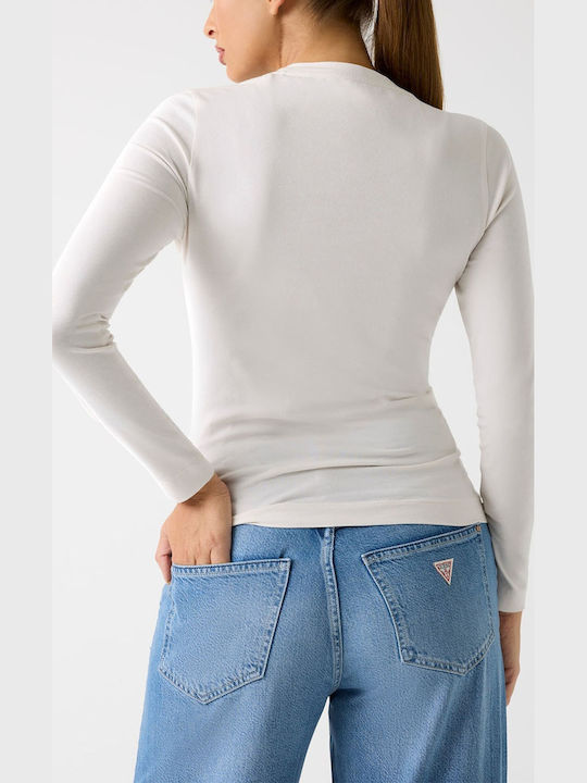 Women's Cotton Long Sleeve Blouse Ecru