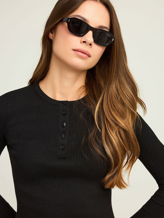 Women's Long Sleeve Sweater Black