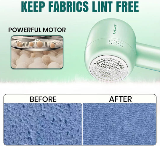 VGR Rechargeable Fabric Shaver Pink
