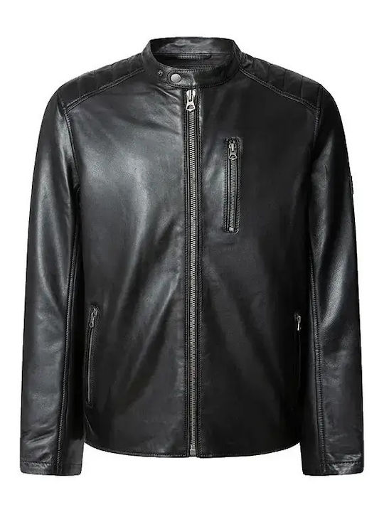 Leather Jacket Biker Black