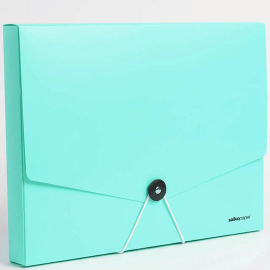 Salko File Box 3233 P.p A4 3cm Rubber Band 5 Pastel Colors