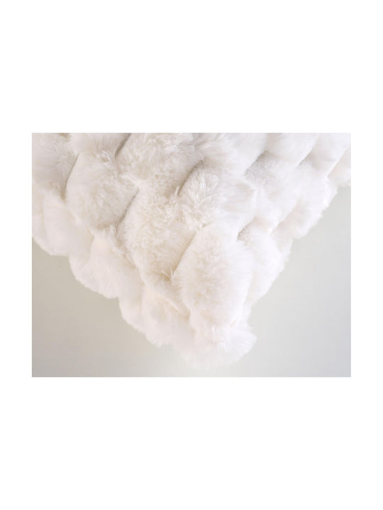 Douceur d'Intérieur Μαξιλάρι Καναπέ από Γούνα Natural 45x45εκ.