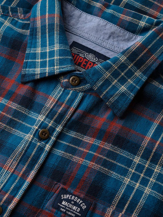 Lumberjack Long-sleeved Cotton Shirt Checked Logger Check Blue