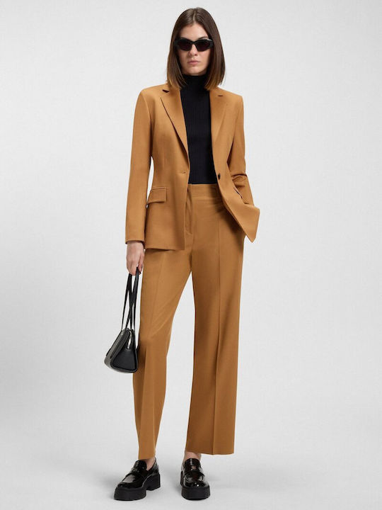 Women's Fabric Trousers Brown