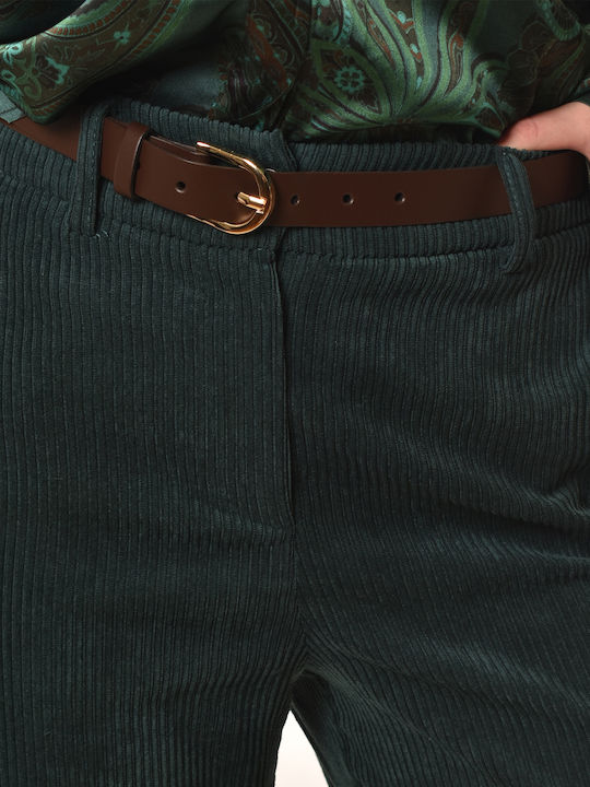 Damen Stoff Hose Green
