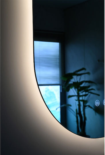 Овално Огледало За Баня LED 50x70см