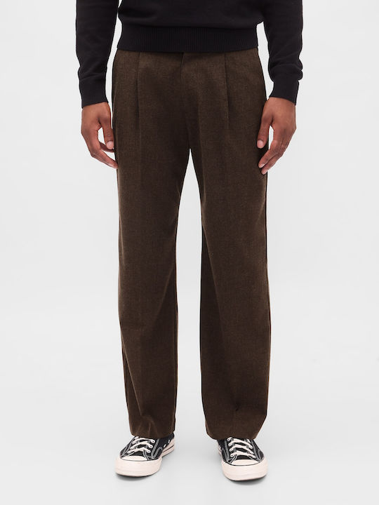 Trousers in Relaxed Fit Brown Heather