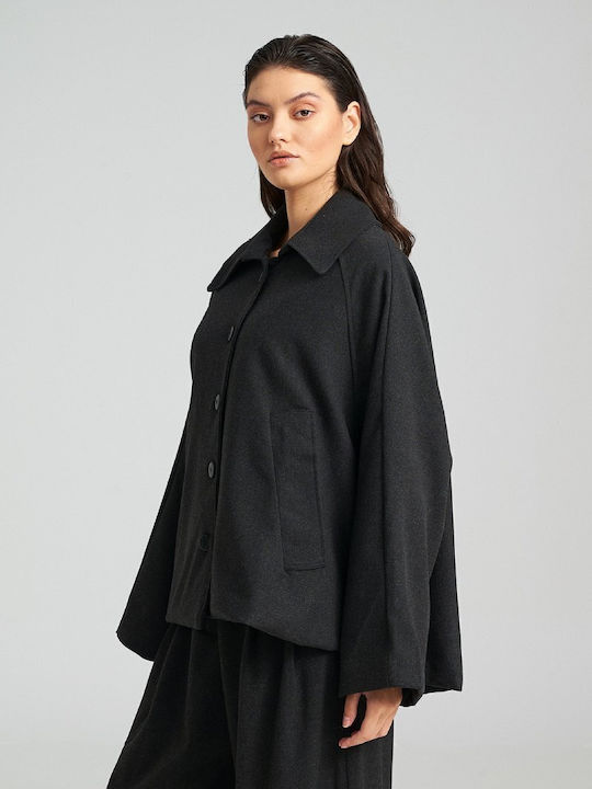 Langärmelig Damen Hemd Grey
