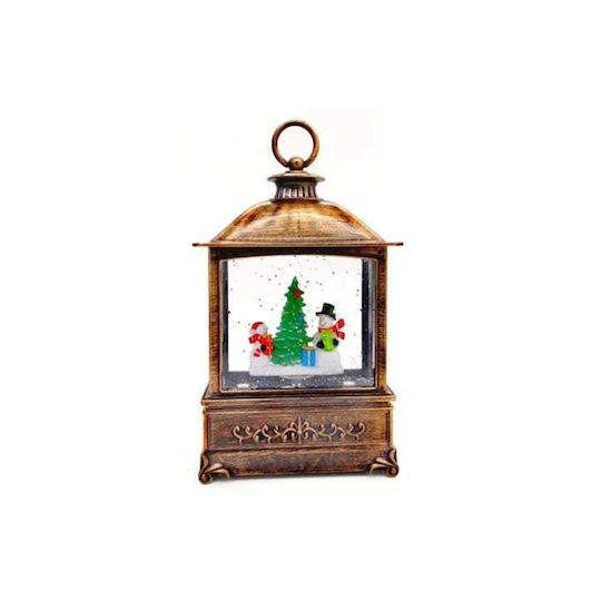 Ornament de Crăciun Lanternă Luminat cu Moș Crăciun 1buc